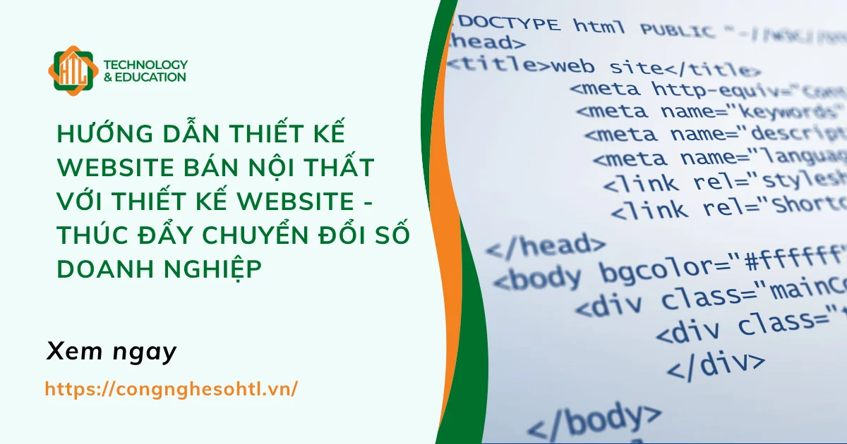 Hướng dẫn thiết kế website bán nội thất với thiết kế website